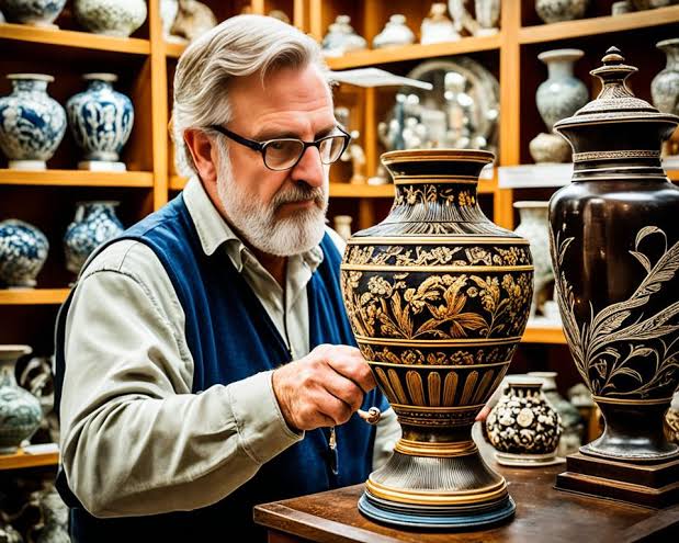 Hand-Painted Ceramic Vase